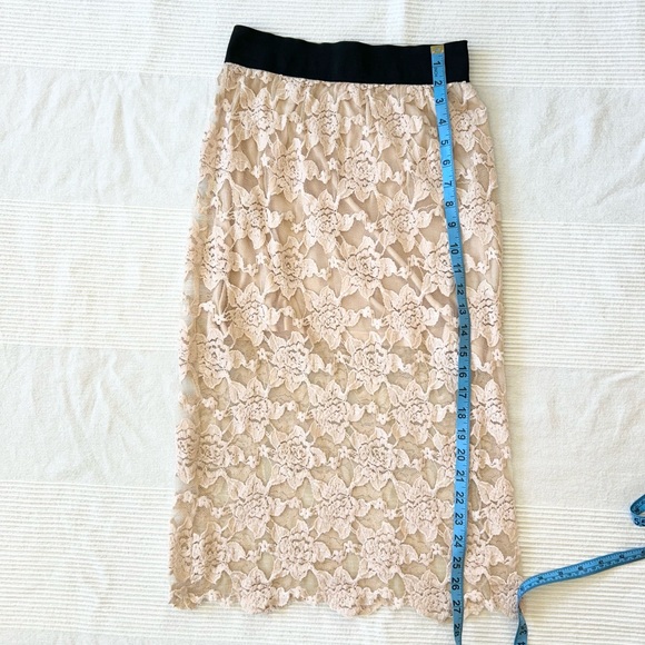 Free People Knit Lace Pencil Skirt - Picture 4 of 11